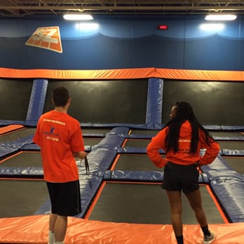 Sky Zone Grand Rapids - The helpful staff at Sky Zone will reinforce the rules so everyone has a fun experience and can "fly safe." - Trampoline Parks Near Me - Kentwood, Michigan