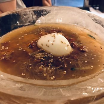 Tong Sam Gyup Goo Yi - Naengmyun in an ice bowl! - Korean Near Me - Flushing, New York