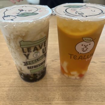 Tealux® Cafe - Honey Jasmine Milk Tea and Luna Tea with Fruit Jelly - Bubble Tea Near Me - Norfolk, Virginia