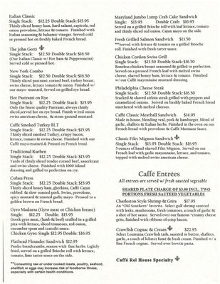 Menu photo 4 Caffe Rel Franklin, NC