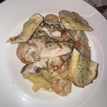 Draculas Kitchen & Bar - Pasta Alfredo with Chicken and Shrimp.   Came out somewhat dry.  We requested a side of the sauce.    After that 9/10! Very good. - Burgers Near Me - Hagerstown, Maryland