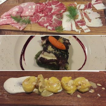 Ercoli 1928 - Tagliere di affettati (capocollo, mortadella tartufata, lardo) bocconcini di rombo e ravioli di zucca. - Specialty Food Near Me - Rome, RM