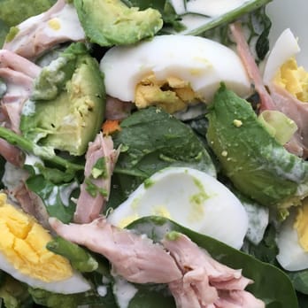 Listo el Pollo - Smoked wood burning tender Peruvian chicken salad with added avocado, eggs, spinach.. - Peruvian Near Me - Reseda, California