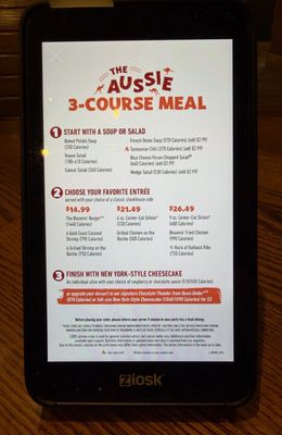 Menu photo 1 Outback Steakhouse Tempe, AZ Menu photo 1 Outback Steakhouse Tempe, AZ
