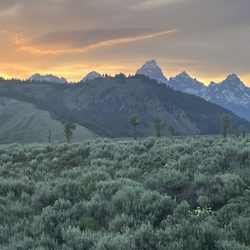 Gros Ventre Campground - Cotton Candy sunset views from campsite #68!!