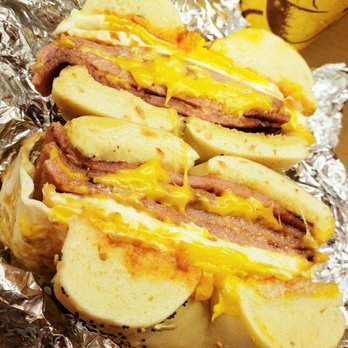 Mimi’s Too - Taylor Ham, Egg, and Cheese on Everything Bagel with Large Coffee!! - Delis Near Me - Whippany, New Jersey Mimi’s Too - Taylor Ham, Egg, and Cheese on Everything Bagel with Large Coffee!! - Delis Near Me - Whippany, New Jersey