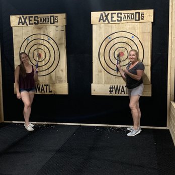Axes and O's - Double bullseye by the ladies. - Venues & Event Spaces Near Me - Sterling, Virginia Axes and O's - Double bullseye by the ladies. - Venues & Event Spaces Near Me - Sterling, Virginia