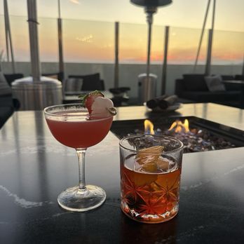 Mya Rooftop - Glenmark old fashion and strawberry lychee martini - Cocktail Bars Near Me - Glendale, California Mya Rooftop - Glenmark old fashion and strawberry lychee martini - Cocktail Bars Near Me - Glendale, California