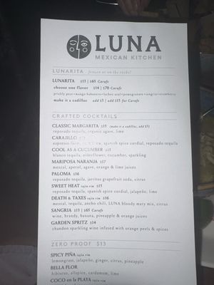 Menu photo 1 LUNA Mexican Kitchen - The Pruneyard Campbell, CA