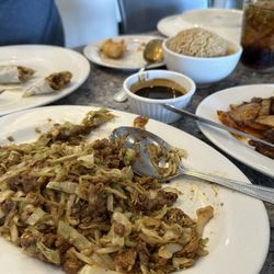 Forbidden Garden - Moo shu pork, chicken lo mein and beef & cumin