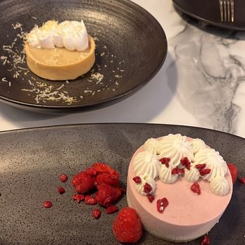 Tea Modern Chinese - Lemon Yuzu Tart & Berry Matcha Cheesecake - Tea Rooms Near Me - Orange, California