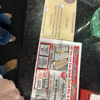 China City Super Buffet - Refused to honor coupon just mailed to me - Chinese Near Me - Blue Springs, Missouri China City Super Buffet - Refused to honor coupon just mailed to me - Chinese Near Me - Blue Springs, Missouri