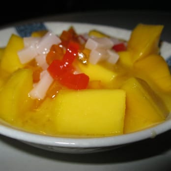 Mango Medley - Panna cotta (on the bottom) topped with mangoes, mangoes jelly, and mango juice! nomz - Asian Fusion Near Me - San Francisco, California Mango Medley - Panna cotta (on the bottom) topped with mangoes, mangoes jelly, and mango juice! nomz - Asian Fusion Near Me - San Francisco, California
