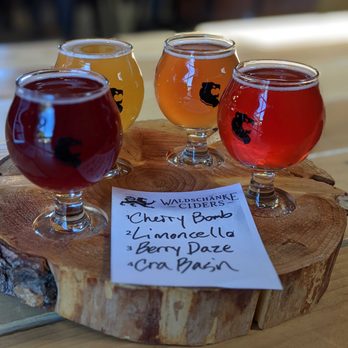 Waldschänke Ciders & Coffee - Flight of four - Cideries Near Me - Denver, Colorado Waldschänke Ciders & Coffee - Flight of four - Cideries Near Me - Denver, Colorado