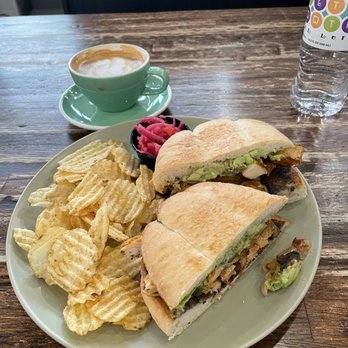 La Finca Coffee & Bakery - Chicken fajita torta, pickled onions, white mocha - Bakeries Near Me - Frisco, Texas La Finca Coffee & Bakery - Chicken fajita torta, pickled onions, white mocha - Bakeries Near Me - Frisco, Texas