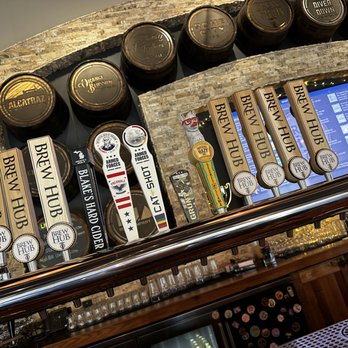 Brew Hub - a variety of beer taps on a bar - Breweries Near Me - Lakeland, Florida