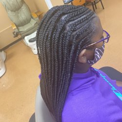 Feedins cornrows half way