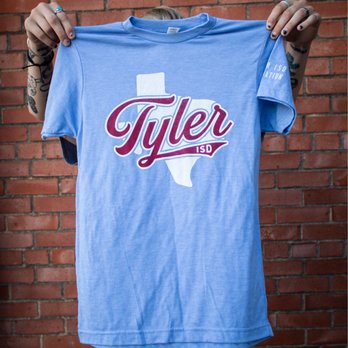 Brands and Threads Apparel - Finished up a huge order for Tyler ISD last week! We love the look and feel of these vintange-inspired baby blues - Screen Printing/T-Shirt Printing Near Me - Tyler, Texas Brands and Threads Apparel - Finished up a huge order for Tyler ISD last week! We love the look and feel of these vintange-inspired baby blues - Screen Printing/T-Shirt Printing Near Me - Tyler, Texas
