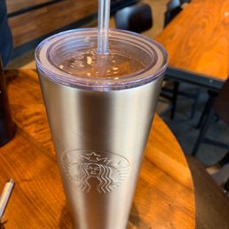 Venti Iced Starbucks Double Shot w/ 4 pumps White Mocha & Almond Milk