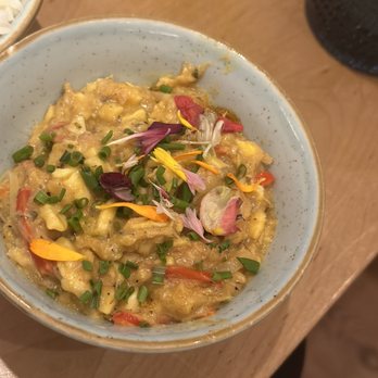Chubby's Jamaican Kitchen - Ackee and salted cod fish with white rice. Delicious! - Caribbean Near Me - Toronto, Ontario