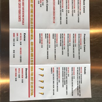 Coned Pizza - Menu - Food Trucks Near Me