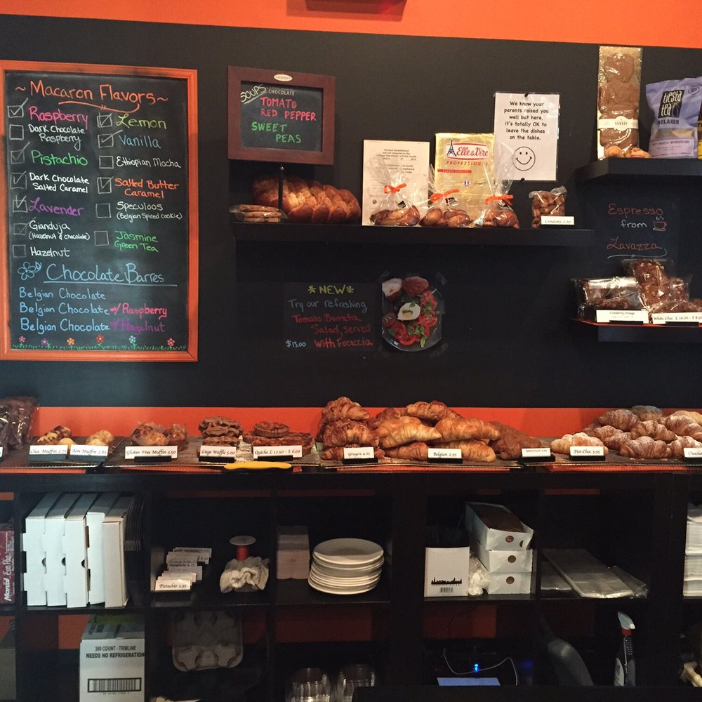 Hendrickx Belgian Bread Crafter - Chalkboard with daily croissants and the croissants are displayed right underneath - Bakeries Near Me - Chicago, Illinois Hendrickx Belgian Bread Crafter - Chalkboard with daily croissants and the croissants are displayed right underneath - Bakeries Near Me - Chicago, Illinois