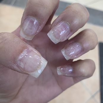 VRS Nails & Spa - Look how sloppy!! No cuticle applied. The shape looks terrible - Nail Salons Near Me - Cranberry Township, Pennsylvania VRS Nails & Spa - Look how sloppy!! No cuticle applied. The shape looks terrible - Nail Salons Near Me - Cranberry Township, Pennsylvania