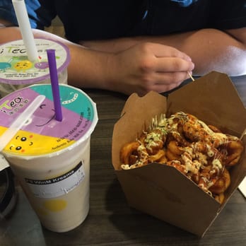 i-Tea - Wintermelon Kreama, Curly fries, Taro milk tea! - Ramen Near Me - Milpitas, California
