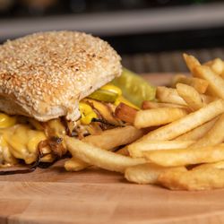Tap and Growler Bar & Grill - Oklahoma Burger