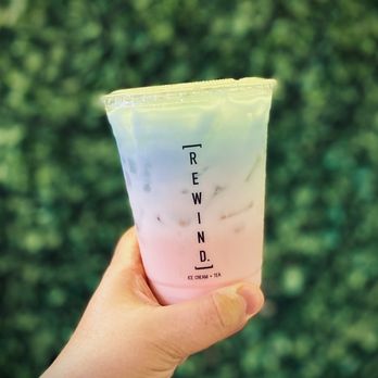 Rewind - Rose Milk Latte - Bubble Tea Near Me - Chandler, Arizona