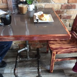 IRONWORKS kitchen - And piping for legs as table support!
