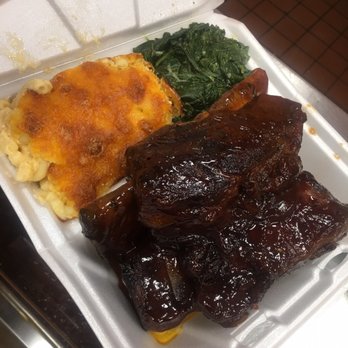 Food For The Soul - Ribs mac n. Cheese creamed spinach - Soul Food Near Me - Boston, Massachusetts Food For The Soul - Ribs mac n. Cheese creamed spinach - Soul Food Near Me - Boston, Massachusetts