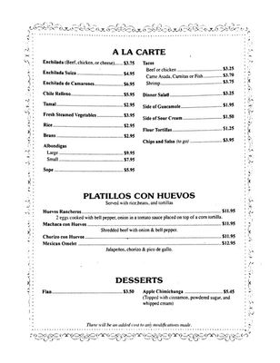 Menu photo 1 Alejandro's Authentic Mexican Restaurant Glennville, GA