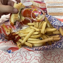 Boom-A-Rang Eastside Diner - Hamburger and fries