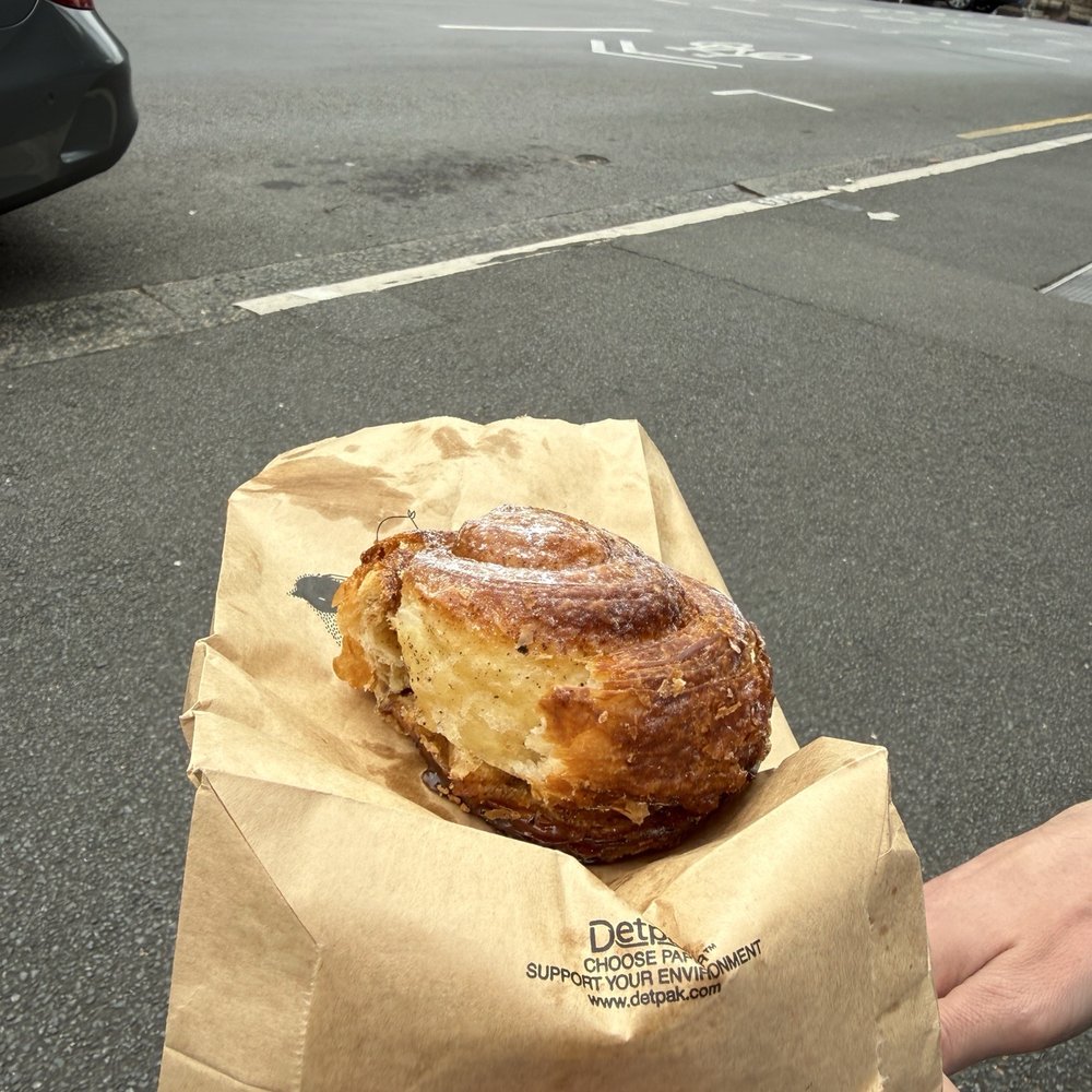 Pigeon Whole Bakers - Morning bun (half eaten) - Bakeries Near Me - Hobart, TAS