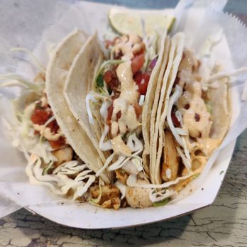 Burrito Works Taco Shop - 3 Taco Combo. Mahi Mahi and Shrimp - Mexican Near Me - St. Augustine, Florida Burrito Works Taco Shop - 3 Taco Combo. Mahi Mahi and Shrimp - Mexican Near Me - St. Augustine, Florida