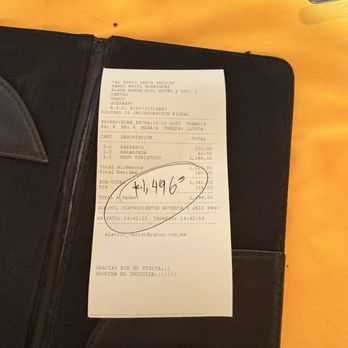Restaurante El Atrio - The bill for 4 people , it comes worth soup, main entrance and desert. - Pizza Near Me - Taxco, GRO