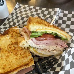 Ham and Turkey, toasted with all the fixings - literally the best sandwich I have had in a long long time! Ham and Turkey, toasted with all the fixings - literally the best sandwich I have had in a long long time!