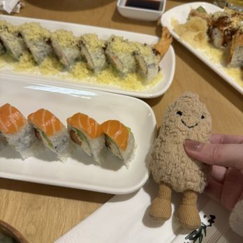 Ramen Nori - Rolls, with peanut jellycat for scale - Sushi Bars Near Me - Bellevue, Washington Ramen Nori - Rolls, with peanut jellycat for scale - Sushi Bars Near Me - Bellevue, Washington