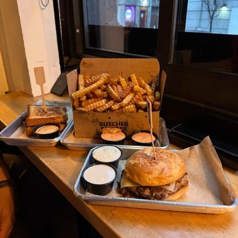 Butcher Burger - Burger on gluten free bun, patty melt and delicious fries! - Burgers Near Me - Portland, Maine