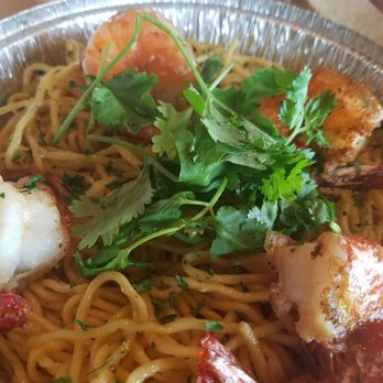 Nguyen's Kitchen - Garlic noodles with jumbo shrimp - Vietnamese Near Me - Costa Mesa, California