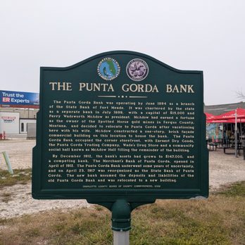 The Punta Gorda Bank - Punta Gorda Bank Historical Marker - Landmarks & Historical Buildings Near Me - Punta Gorda, Florida The Punta Gorda Bank - Punta Gorda Bank Historical Marker - Landmarks & Historical Buildings Near Me - Punta Gorda, Florida
