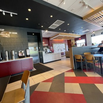 Layne's Chicken Fingers - Inside view of their Cashier and Drink's counters - Chicken Shop Near Me - Allen, Texas