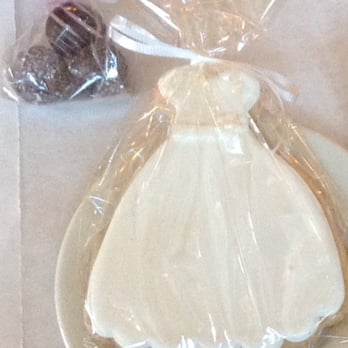 Dortoni Bakery - Wedding Dress Cookie Favor Dress #1; and they wrapped and put ribbon on them - Bakeries Near Me - Levittown, New York