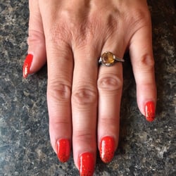 T&M Nails - Orange with glitter