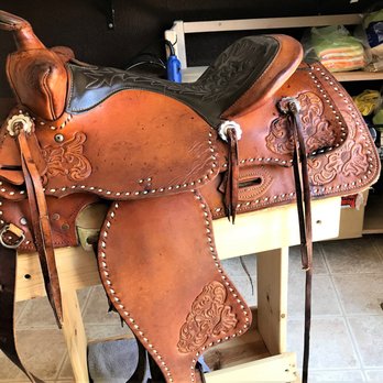 Cowboy Up Tack Cleaning - A client's husband's nicely tooled with buck-stitching western saddle. Cleaned, conditioned/ detailed. - Local Services Near Me Cowboy Up Tack Cleaning - A client's husband's nicely tooled with buck-stitching western saddle. Cleaned, conditioned/ detailed. - Local Services Near Me