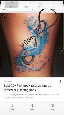 Fish Hook Tattoo Ideas