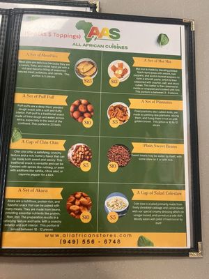 Menu photo 1 All African Cuisines Santa Ana, CA Menu photo 1 All African Cuisines Santa Ana, CA