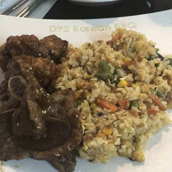 D 92 Korean BBQ - Fried rice, marinated short rib - Korean Near Me - Athens, Georgia