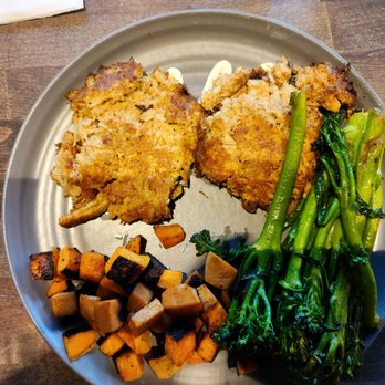 Cooper's Tavern & Taproom - Crab cake entree with sweet potatoes - Bars Near Me - Quinton, Virginia Cooper's Tavern & Taproom - Crab cake entree with sweet potatoes - Bars Near Me - Quinton, Virginia